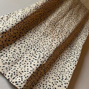 Silky cheetah print skirt
